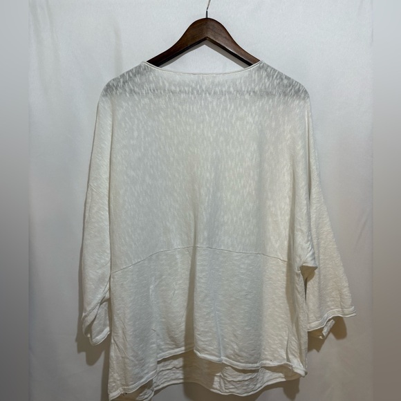 Pure Jill J Jill‎ Cotton Linen Top With Pockets size Medium Oversized - Picture 2 of 6